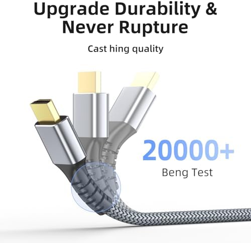 Ultra high speed 4K monitor cable compatible with gaming consoles.