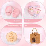 Suhctuptx newborn essentials set including baby bib socks and scratch resistant mittens