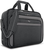 Solo Empire 17.3 Inch Laptop Briefcase, TSA Friendly, Black/Grey - Image 2