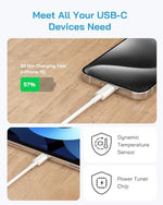 Full set contents including three charging plugs and three long premium data cables