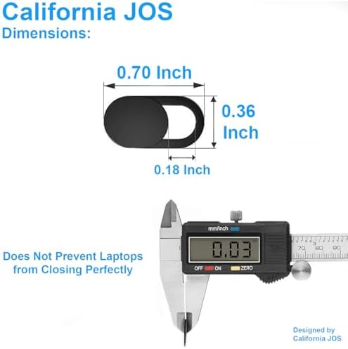 Side view illustration highlighting the ultra thin thickness profile of the laptop camera blocker