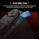SmallRig anti slip thumb rest close up focusing on internal protective silicone padding