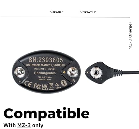 Compact and portable replacement power cord for MZ3 physical activity belt