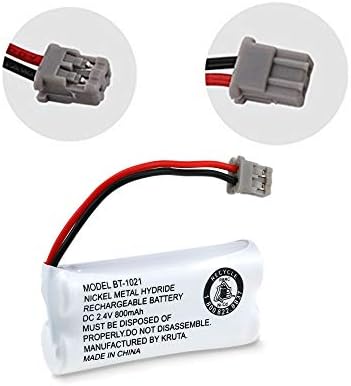 Kruta cordless handset telephone backup power cell side view showing technical specifications.