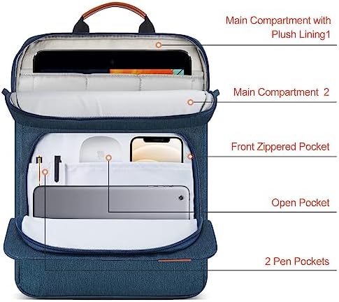 Casedao blue water resistant laptop sleeve case close up view