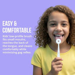 Peak Essentials imported children tongue scrubber ergonomic handle detail