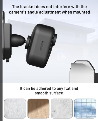 ZHANDEYUA damage free security camera bracket back view with adhesive film