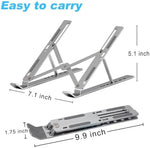 Detachable aluminum laptop mount showing non slip silicone rubber pads detail