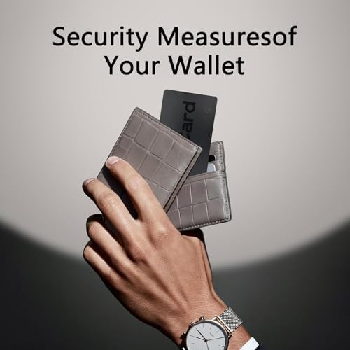 Vivitagx Bluetooth smart item locator card showing ultra thin profile next to standard credit cards