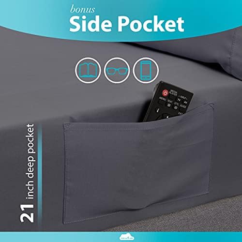 Elastic corner strap design for secure fit on deep mattresses
