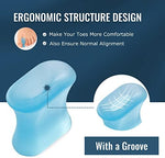 Washable and reusable silicone spacers for overlapping toe relief.