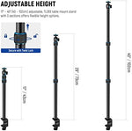 NEEWER adjustable desk light tripod C-clamp mechanism secured on wooden table