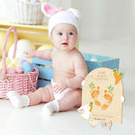 Sereliy authentic imported wooden keepsake card highlighting the footprint carrot art area.
