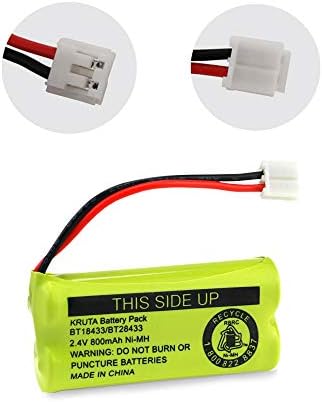Side profile of Kruta BT28433 replacement battery displaying the exact product measurements and dimensions