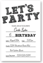 LoaHak premium party invitations laid out showing the smooth writing surface area.