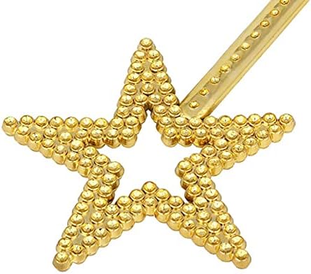 Detailed view of the 13 inch silver fairy princess wand star