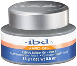 IBD Pink II builder gel consistency and cool pink shade for nail extensions