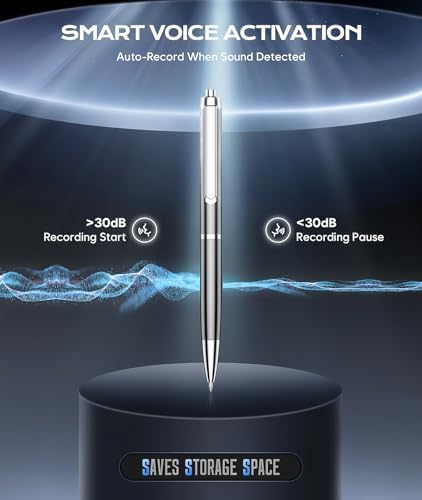 Yegolito smart noise reduction dictaphone pen writing on an executive notebook