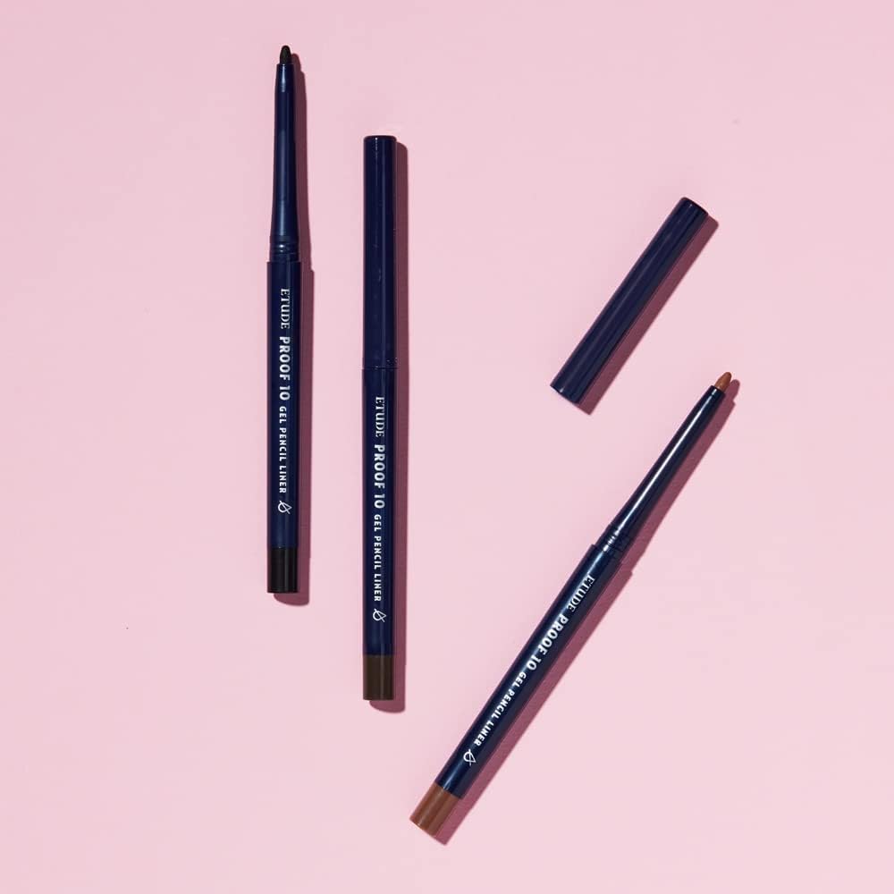 ETUDE Proof 10 Gel Pencil Liner, Eyeliner with Wearable Shades, Sharpenable Tip, Creamy Gel Texture, Waterproof & Sebum-Proof Precision Liner, Korean Makeup, Beauty, Black (0.011 Ounce) - Image 9
