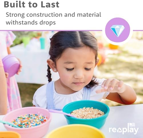 Re-Play wide base toddler bowls and plates