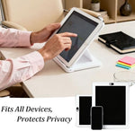 Upgraded 3.0 adhesive backing on a black plastic privacy shutter cover