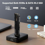 AMZPILOT tool free solid state drive adapter with connected dual interface cable