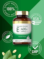 Close up view of Carlyle high potency Vitamin E quick release softgels for skin health