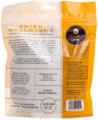 Premium quality dried insect snacks for backyard poultry and ducks close up view.