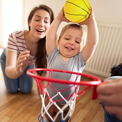 Full set of Shindel mini basketballs including hand air pump