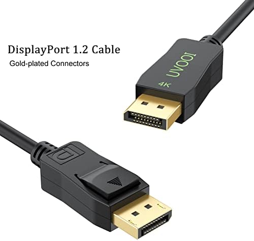 Premium gold plated DisplayPort cable showing foil and braid protective shielding layers