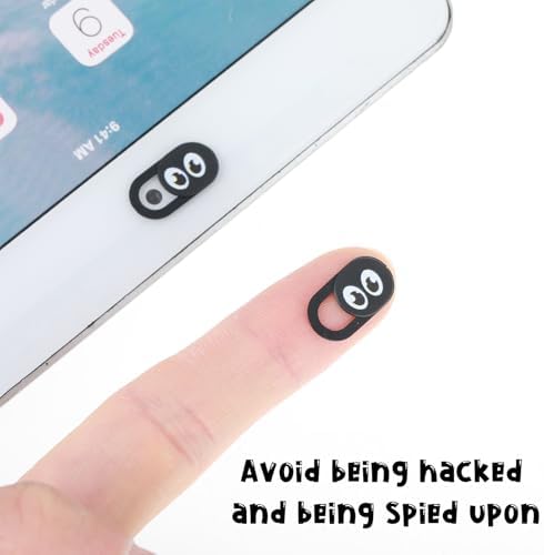 Close up of the sliding mechanism blocking a tablet front facing camera