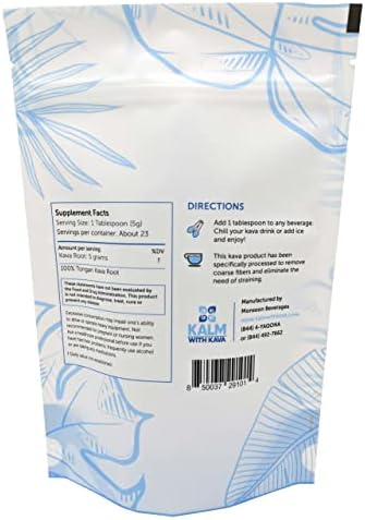 Kalm With Kava Tongan noble kava root micronized powder texture and easy mixing view