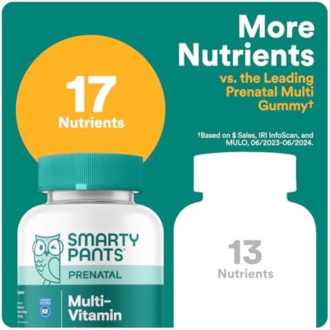 SmartyPants Prenatal 60 count bottle side view