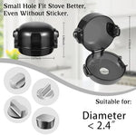 Black safety covers for gas stove knobs