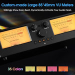 Douk Audio VU3 PRO rear interface showing heavy duty copper speaker jacks and amplifier inputs