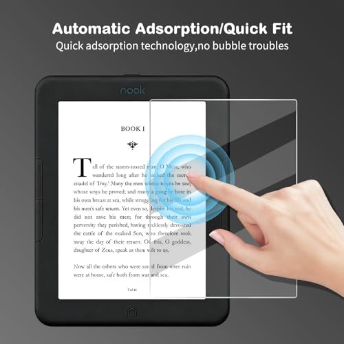 Professional grade screen protector for 6 inch Nook devices