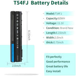 Wefly replacement 6 cell battery showing the eleven point one volt product specification sticker details clearly.