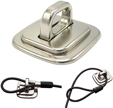 Lohas Select hardware security anchor demonstrating combination cable lock loop attachment
