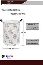 Essme multiuse children laundry basket close-up revealing the durable cotton weave and detailed print.