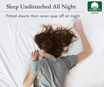 Queen size cotton bed sheet fitted on mattress side profile