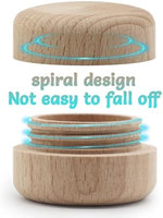 Wooden baby hair container with secure screw cap mechanism