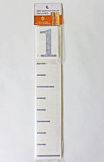 Completed wooden growth chart ruler using Little Acorns decals.