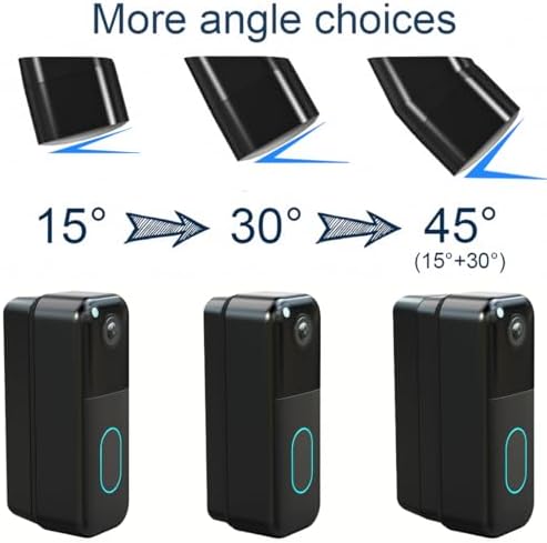 No-drill mounting bracket attached to a residential door frame highlighting the wide angle viewing capability.
