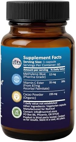 Side view of Nutricel USP grade cognitive supplement bottle