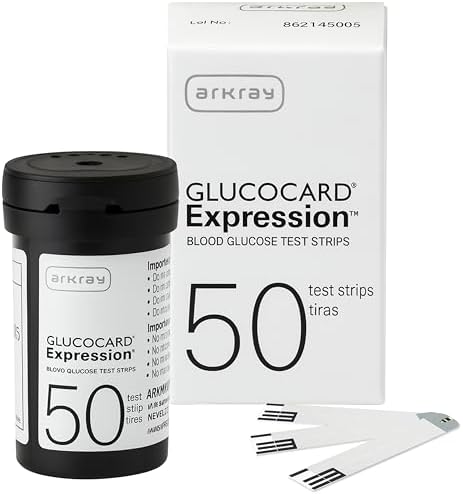 ARKRAY GLUCOCARD Expression Glucose Test Strips - No Coding, 0.8 Microliter & Fast 6-Second Results - Compatible with GLUCOCARD Expression Blood Glucose Meter - 50 Count - Image 2