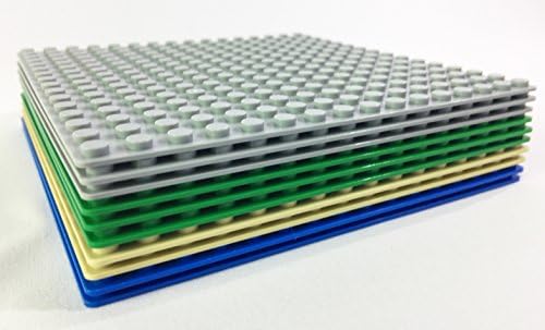 Top down view of Brick Loot variety pack baseplates