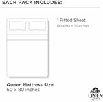 Folded Linen Home cotton fitted sheet packaging