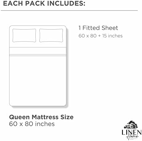 Folded Linen Home cotton fitted sheet packaging