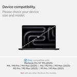 Close up of magnetic attachment on MacBook Pro 14 inch screen