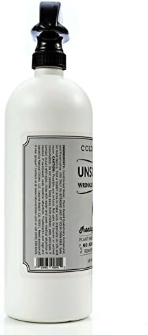 Using Cold Iron spray to smooth out wrinkles on a cotton shirt